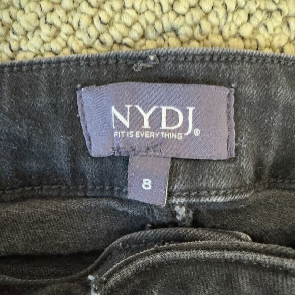 NYDJ Marilyn Straight Denim Black Jeans US Women's 8 - Picture 3 of 8